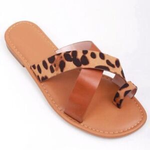 Pierre Dumas Azul 19 Leopard Sandals